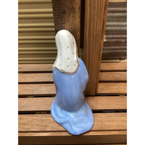 Sanmyro Vintage Mary Nativity Figure Christmas Decor Painted Porcelain 4" Japan - Picture 8 of 10